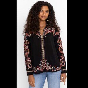 NWT Johnny Was Simone Blouse Embroidered Bohemian Size Small